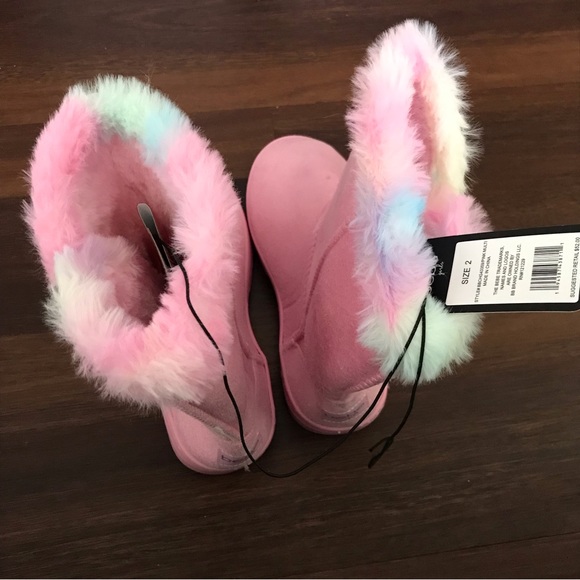 Bebe Girl's Fur Lined Winter Boot with Rhinestone Details NWT - Picture 6 of 11